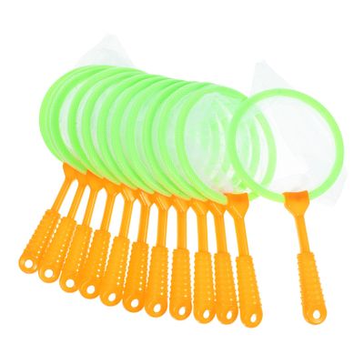 BCOATH 12-Piece Children Fishing Net Set for Outdoor Fun  Portable Bug Catching Nets for Boys and Girls Lightweight Catcher Slip Grip Handles for Nature Exploration Random Color