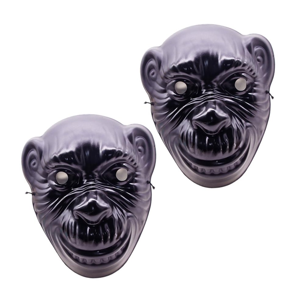 2Pcs Gorilla Mask Animal Headgear for Halloween Party Monkey Costume Head Mask for Cosplay and Themed Events Comfortable and Safe Material