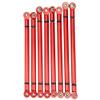 8Pcs Aluminium Alloy Link Rod for SCX10 RC Crawler | 1/10 Scale 313mm Wheelbase | Upgrade Metal Accessories for Axial SCX10 / T4 / Wraith | Red & Metal Gray Color Options (Red) view 1