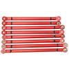 8Pcs Aluminium Alloy Link Rod for SCX10 RC Crawler | 1/10 Scale 313mm Wheelbase | Upgrade Metal Accessories for Axial SCX10 / T4 / Wraith | Red & Metal Gray Color Options (Red) view 4