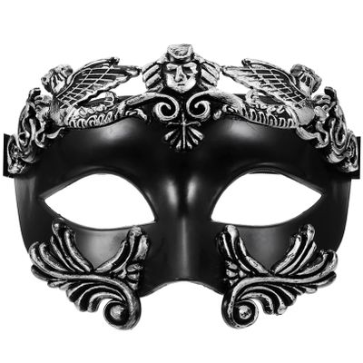 Abaodam Halloween Warrior Half Face Mask Style Cosplay Costume Accessory for Parties Unique Design Safe Comfortable Wear for Halloween Celebrations