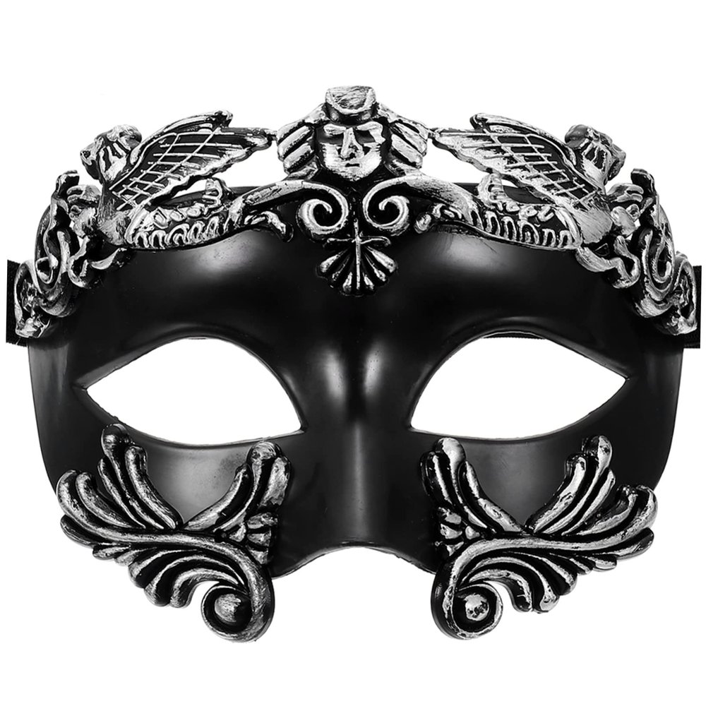 Abaodam Halloween Warrior Half Face Mask Style Cosplay Costume Accessory for Parties Unique Design Safe Comfortable Wear for Halloween Celebrations