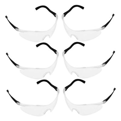 Abaodam 6Pcs Safety Glasses for Clear Protective Eyewear Comfortable Debris Protection for Various Ages Compatible with Shot Friendly Safety Goggles
