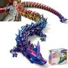 31.5 Large 3D Printed Dragon Bigger Fidget Animals Toys, Giant Flexible Articulated Fidget Toy, Huge 3D Printed Crystal Dragon Halloween Home Office Executive Desk Decor, Christmas 3D Print Toy view 1