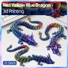 31.5 Large 3D Printed Dragon Bigger Fidget Animals Toys, Giant Flexible Articulated Fidget Toy, Huge 3D Printed Crystal Dragon Halloween Home Office Executive Desk Decor, Christmas 3D Print Toy view 3