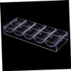 BCOATH Poker Chip Storage Container Lid 100-Count Acrylic Chip Organizer for Games Stylish for Poker Enthusiasts for Home or Travel view 2