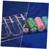 BCOATH Poker Chip Storage Container Lid 100-Count Acrylic Chip Organizer for Games Stylish for Poker Enthusiasts for Home or Travel view 4
