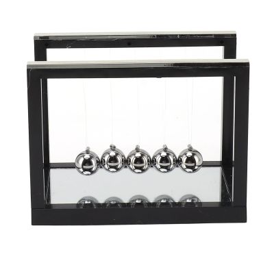 Newton Cradle Balance Balls, Stainless Steel Stress Relief Swinging Kinetic Balls Physics Learning Desk Toy for Home Office Decoration