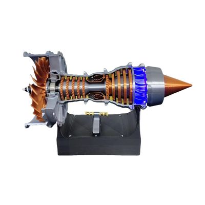 Goekhyrani Turbofan Engine Model Kit, 900 Simulated Functional Turbofan Aircraft Engine Model with Blue LED Light, 50+PCS, Rechargeable Version