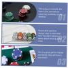 ERINGOGO Poker Chips Storage Container with Cover 100-Piece Chips Tray Organizer for Poker Night and Game Parties view 3