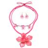 ZYIBPMSJKQCFK Handmade Bead Enamel Flower Pendant Bohemian Necklace,Pink,42+7cm view 1