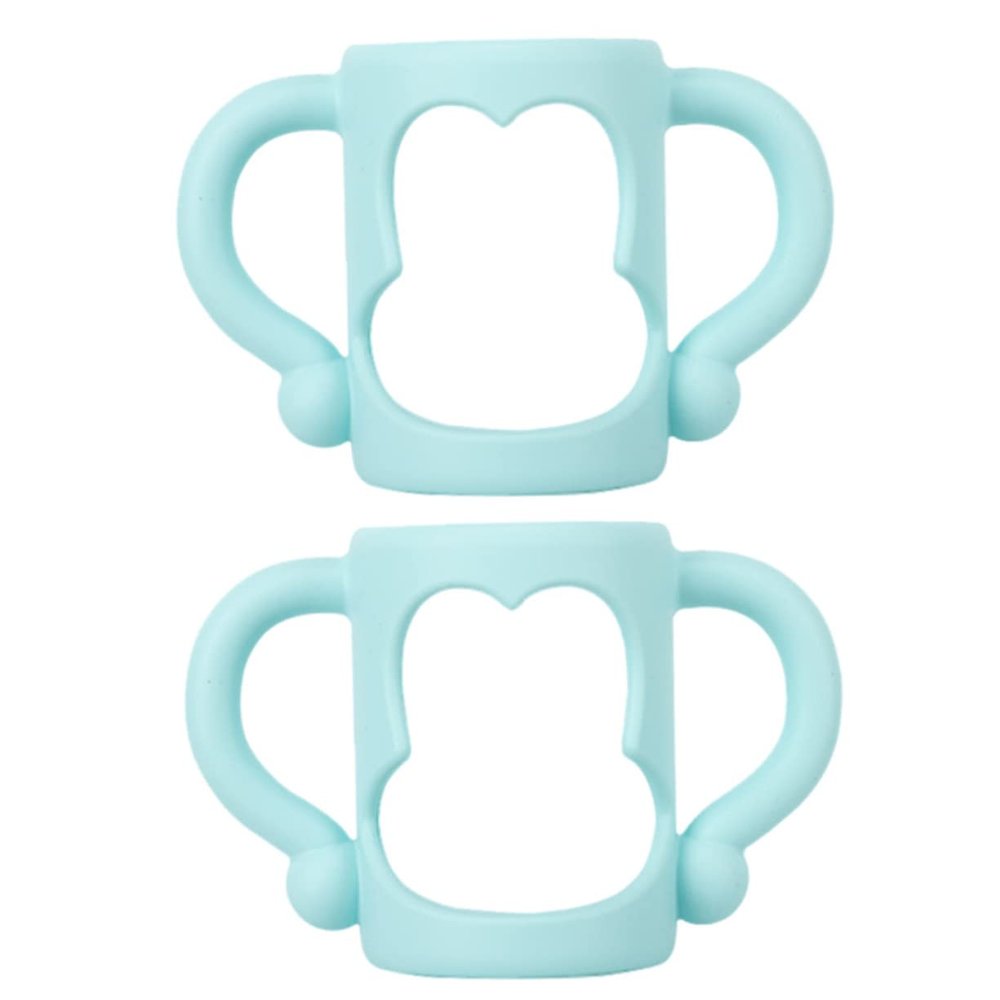 2Pcs Silicone Feeding Bottle Handle for Milking Comfortable Grip Easy to Bottles Non Slip Design Practical Parents