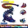 31.5 Large 3D Printed Dragon Bigger Fidget Animals Toys, Giant Flexible Articulated Fidget Toy, Huge 3D Printed Crystal Dragon Halloween Home Office Executive Desk Decor, Christmas 3D Print Toy view 3