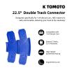 K TOMOTO Double Curved Track Pieces 22.5 Degree Banked Turn Racetrack Connectors Compatible with Hot Wheels view 2