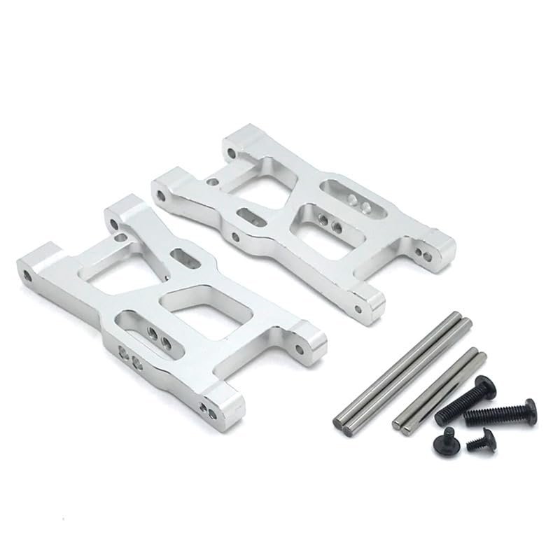 RC Car Parts Front Suspension Arms Metal Swing Arms for Wltoys 1/14 144010 144001 144002 1/12 124016 124017 124018 124019(Silver)