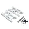 RC Car Parts Front Suspension Arms Metal Swing Arms for Wltoys 1/14 144010 144001 144002 1/12 124016 124017 124018 124019(Silver) view 1