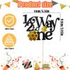 1/2 Way to One Cake Topper - Bee Themed Glitter Baby Shower Decoration for 6 Month Birthday - Adorable First Birthday Party Supplies view 3