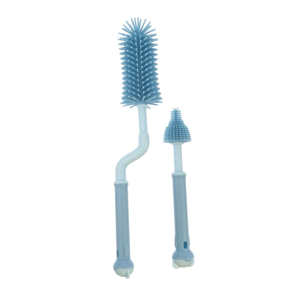 2Pcs Bottle Brush Ergonomic Handle Feeder Cleaner with Brush Head for Effortless Cleaning for Bottles for Home Travel