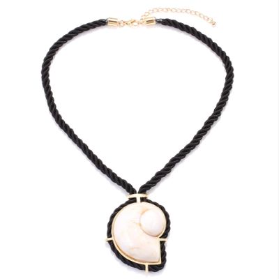ZYIBPMSJKQCFK Conch Pendant Necklace Accessories For Women,golden,48+7cm