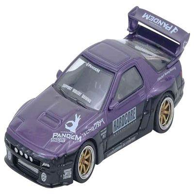 Inno Models RX7 (FC3S) Kit Purple Metallic and Black 1/64 Diecast Model Car IN64-RX7FCP-PB