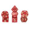 uxcell Polyhedral Dice Set, 7 Pcs Acrylic Dice for Role Playing Table Games Tabletop Gaming Accessories, Pearlescent Red view 1