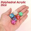 uxcell Polyhedral Dice Set, 7 Pcs Acrylic Dice for Role Playing Table Games Tabletop Gaming Accessories, Pearlescent Red view 4