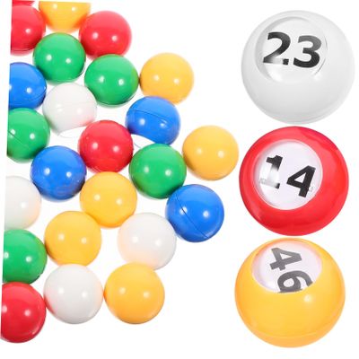 50Pcs Raffle Balls for Lottery and Games Portable Bingo Balls for Parties Events and Celebrations Lightweight Design with Print for Easy Use
