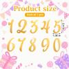 10PCS Gold Acrylic Cake Topper Mirror 0-9 Number Cake Decoration for Wedding Anniversary Baby Shower Party Birthday Supplies view 3