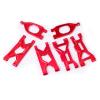 BENMAZ Aluminum Alloy RC Front Upper Lower Suspension Arm Swing Arm &Rear Lower Arm for Arrma 1/10 GORGON 4X2 2WD Gorgon Monster Truck (Red) view 2