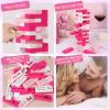 Pink Tower Game for Adults - 54pcs Wood Block Set with 6pcs DIY for Romantic Date Night Ideas and Couples Challenges - Perfect Valentine's Day Gift for Her view 3