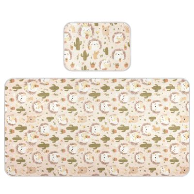 Cooling Baby Mattress pad 28" x 52" Reusable Bed Pads Washable for Baby&Toddler Hedgehogs Cute Cartoon
