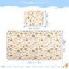 Cooling Baby Mattress pad 28" x 52" Reusable Bed Pads Washable for Baby&Toddler Hedgehogs Cute Cartoon view 2