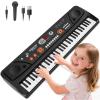 61 Key Upgrade Piano Keyboard for Kids Beginners Electronic Keyboards Pianos with LCD Screen Microphone Musical Instrument Toys for 3 4 5 6 7 8 Year Old Boys Girls Gifts view 1