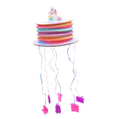 HOOTNEE Unicorn Pull String Piata for Kids Birthday Party Mini Decorative Party Game Supplies Fun Festival Decoration for Boys and Girls