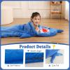 Kyerlish Kids Sleeping Bag, Plush Toddler Slumber Bag 2-in-1 Pillow, Soft Shark Sleeping Bag, Nap Mats for Preschool,Daycare,Travel,Gift, Ages 3-12, 68" x 26" view 3