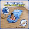 Kyerlish Kids Sleeping Bag, Plush Toddler Slumber Bag 2-in-1 Pillow, Soft Shark Sleeping Bag, Nap Mats for Preschool,Daycare,Travel,Gift, Ages 3-12, 68" x 26" view 4