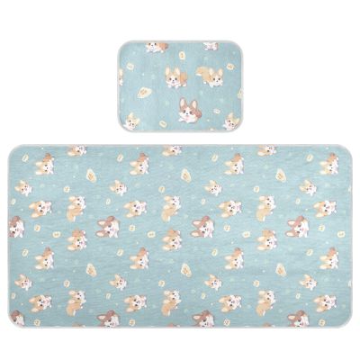 Cooling Baby Mattress pad Waterproof 28" x 52" Ultra Soft Mattress Protector Pads for Kids Cute Cartoon Dogs
