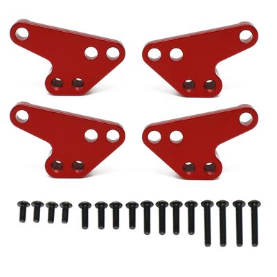 4pcs Metal Front Rear Shock Absorber Lower Mount seat for 1/10 Traxxas MAXX 2.0 V2 89076-4 WideMaxx Upgrade Parts Accessories(Red)