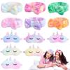 12 Pcs Sleepover Party Accessories Set, Cute Bow Headbands and Animal Masks, Plush Eye Covers & Spa Headbands for Girls Pajama Party view 1