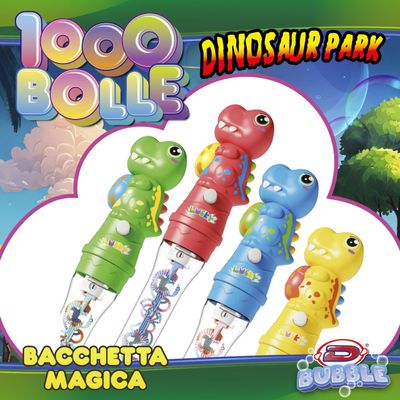 D-KIDZ Dynit DIP77713 Magic Wand 1000 Bubbles Dinosaur Park (Assortment)