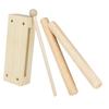 1Set Percussion Rhythm Block with Mallet Drumsticks Music Teaching Supply for Beechwood Construction Compact Lightweight Design for view 1