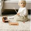 1Set Percussion Rhythm Block with Mallet Drumsticks Music Teaching Supply for Beechwood Construction Compact Lightweight Design for view 3