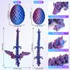 4 Pack 3D Printed Dragon Egg Toy, Fidget Toys for Children, Xmas Gift for Adults with Stress, Autism, ADHD, Easter Egg fillers for Easter, Valentine's Day (4 PCS) view 2