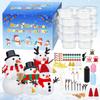 24 Pack Build a Snowman Kit Christmas Crafts for Kids, Modeling Clay DIY Xmas Snow Toys Christmas Arts and Crafts for Kids Vacation Gift School Winter Party Fun Indoor Decorations view 1