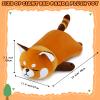 19'' Large Red Panda Plush Stuffed Animal- Cute Red Panda Plush Pillow Plushies, Big Plushie Toy, Cute Hugging Boby Pillow Stuffed Animal, Birthday Gifts for Kids Girls Boys view 2