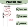 10 Pcs Number 5 Cupcake Toppers Pink Glitter Cupcake Decoration for Number 5 Birthday Party Cupcake Decor Supplies view 3