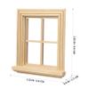 2Pcs Miniature Window Frame Models Tiny Doll House Ornaments for DIY Decor Sturdy Construction Rustic Style Furniture Accessories view 2