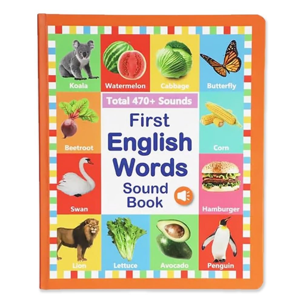 BLOCKv English Learning Sound Book for Kids 470+ Words, 21 Themes with American Accent | Interactive Phonics & Vocabulary Learning Toy for Toddlers Ages 3-6 | Educational Gift for Preschoolers(3-6Y)