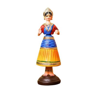 Clay -Tanjore Dancing Doll Showpiece for Home Decor -28 Cm (11 Inch), Glossy