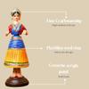 Clay -Tanjore Dancing Doll Showpiece for Home Decor -28 Cm (11 Inch), Glossy view 3
